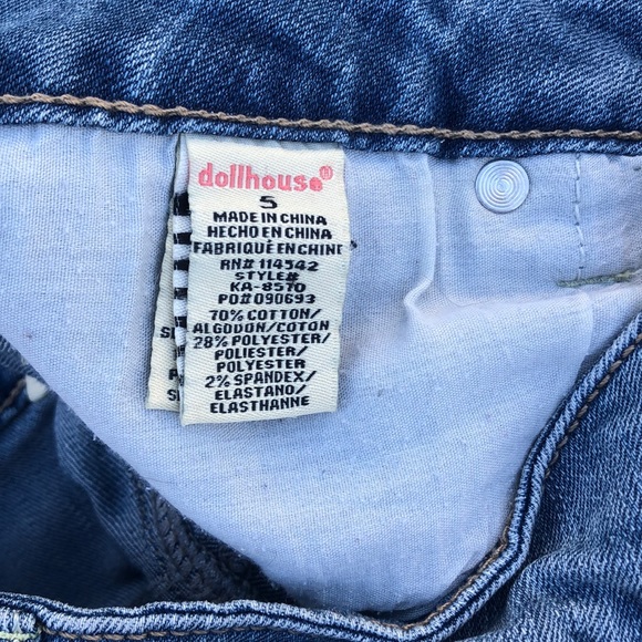 Dollhouse Distressed Denim Shorts - Picture 6 of 7